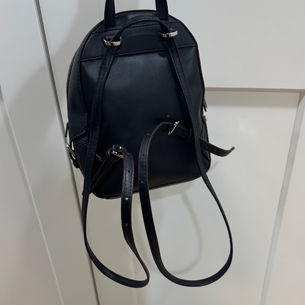 Michael Kors Black Pebbled Mini Leather Backpack - Picture 3 of 5